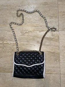 Rebecca Minkoff Umhängetasche Leder mit Nieten schwarz, Kettenriemen - Bild 1 von 7