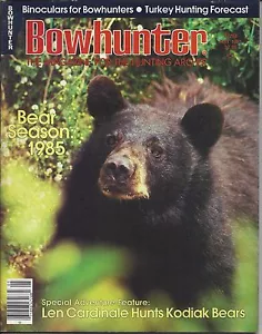 BOWHUNTER Magazine May 1985 Bear cover Kodiak Bears - Foto 1 di 3