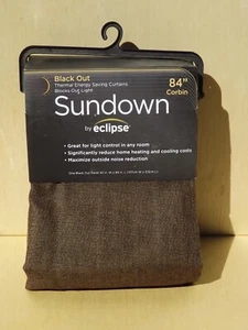 Sundown by Eclipse Black Out Panel Curtains, 42"x84" Corbin Brown 1 Piece - Picture 1 of 6