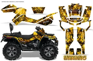 CAN-AM OUTLANDER MAX 500 650 800R GRAPHICS KIT DECALS STICKERS INFERNO Y - Picture 1 of 1