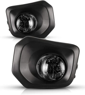 Smoke fit 2016-2022 Toyota Tacoma SR SR5 Fog Lights Driving Bumper Lamp w/ Bulbs — 第 1/4 张图片