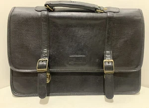 Attache borsa valigetta in pelle nera grande portafoglio HAZEL laptop usata in ottime condizioni cinghie - Foto 1 di 11