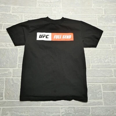 Full Send x UFC Shirt Mens M Box Logo Tee Black Nelk Collab Short Sleeve Cotton - Image 1 of 4