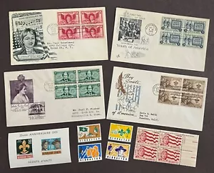 StampTLC US 974 995 Junge Mädchen Pfadfinderin Juliette niedrige Jugend Ruhm Hymne Scott Key FDC - Bild 1 von 2