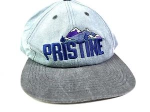 VTG. K PRODUCTS Pristine Mountains Gray Adjustable Hat - Made In USA - Picture 1 of 5