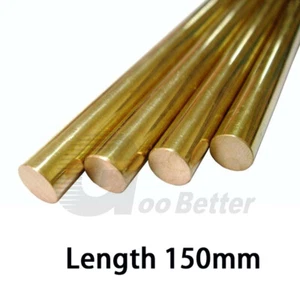 Brass Round Solid Bar Rod Length 150mm Dia 12mm 13mm 14mm 15mm 20mm 30mm-40mm - Picture 1 of 8