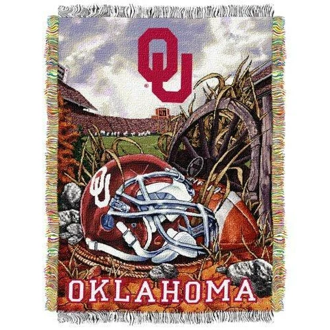 The Northwest Company Oklahoma Sooners "Home Field Advantage" Woven Tapestry Cover