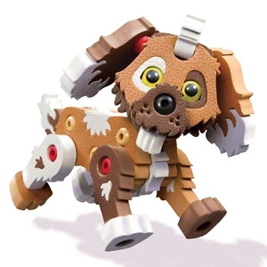 Bloco Build-a-Friend Puppy STEM Toy Pet Dog Interlocking Foam Building Block Set - Picture 1 of 4
