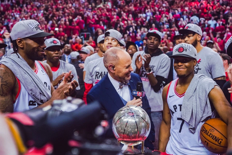 Foto 11x14 Kyle Lowry Toronto Raptors Campeón de la Conferencia Este Foto 1 de 1
