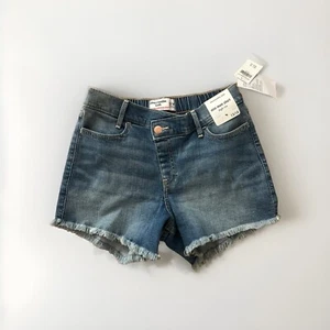 Abercrombie And Fitch Girls 13/14 Mini Denim Mom Shorts Medium Wash - Picture 1 of 4