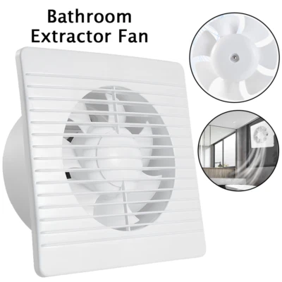 EXTRACTOR FAN VENTILATOR 4"/100mm SILENT POWERFUL BATHROOM TOILET KITCHEN WHITE - Image 1 of 4
