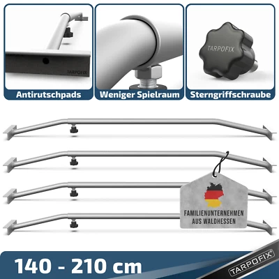 4x Planenbügel Anhänger 140 - 210 cm Flachplanenbügel für Flachplane Alu Bügel  - Bild 1 von 4