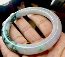 Lavender Icy Green Jadeite Jade Bangle Bracelet Chinese Grade A Bracelet 56mm