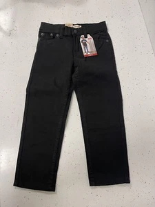 Levi’s 502 Regular Taper Black Denim Jeans Boys size 5 Medium NWT - Picture 1 of 5