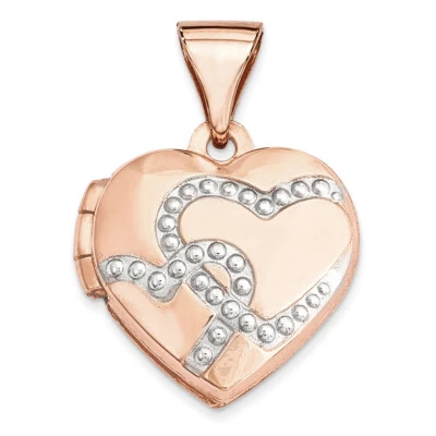 Medallón corazón oro rosa 14k 12 mm XL653 Foto 1 de 2