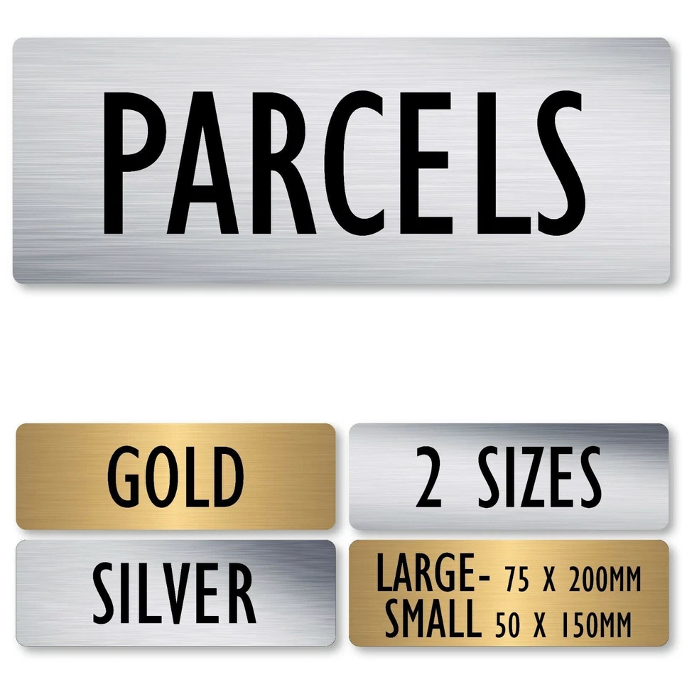 PINKCROW SIGNA16 PARCELS Metal Alu.Plaque Sign Door House Office Gate Letter deliveries