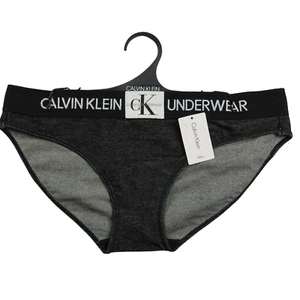 Calvin Klein Women's Bikini Brief, Black Denim, M - 10 UK - Picture 1 of 6