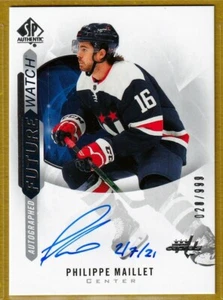 2020-21 SP Authentic Future Watch Inscriptions #177 Philippe Maillet RC AUTO /50 - Picture 1 of 2
