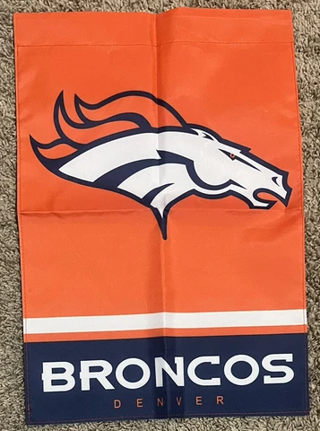 12x18 Denver Broncos Double Sided Garden Flag Cover