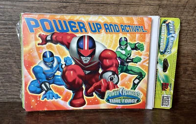 VTG FOX KIDS POWER RANGERS Time Force Birthday Party Invitations 8 Pack USA Made - Image 1 of 3