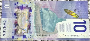 Canada $10 Dollar Banknote Devil's Number 666 Serial Number FFG1566623 Triple 6 - Picture 1 of 2