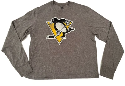 Camiseta para mujer Pittsburgh Penguins marca NHL 47 gris medio Foto 1 de 4