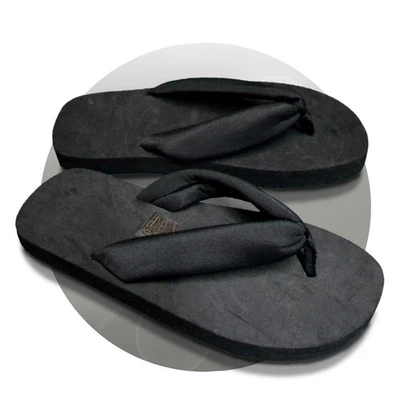 MARKENLOS Damen Badelatschen Gr.37 Zehentreter Sommerschuhe Sandalen Badeschuh schwarz