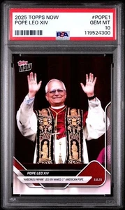 2025 TOPPS NOW #PAPA1 PAPA LEONE XIV PSA 10 - Foto 1 di 1