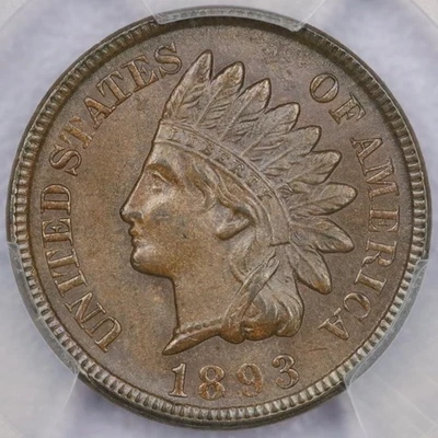 1893 1c Indian Head Cent - PCGS MS 64 BN - Image 1 of 4