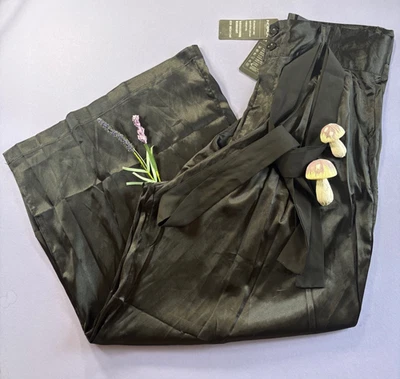 INCERUN Men Silk Retro Harem Japanese Skirt Trousers Hakama Baggy Size Medium - Image 1 of 4