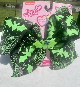 JoJo Siwa Glow-in-the-Dark Halloween Schleife Haarspangen (2er Pack, schwarz) - Bild 1 von 9