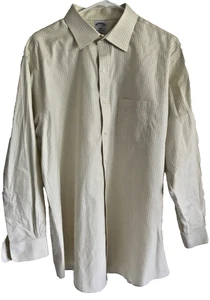 Brooks Brothers 1818 Longsleeve Collared Shirt, 17 2/3, Regent Fit Yellow Check - Picture 1 of 6