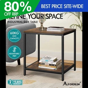 ALFORDSON Side Table Sofa Side End Storage Shelf Industrial Coffee Tables - Picture 1 of 11