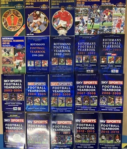 20 x Rothmans / Sky Sports Football Yearbooks - Including years 1990 to 2016 - Picture 1 of 20