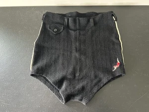 Antique Vintage - JANTZEN - SIZE 36 - Black & White Wool Swimming Suit Shorts - Picture 1 of 19