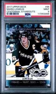 2017-18 Upper Deck Centennial Standouts Mario Lemieux #CS-66 HOF PSA 9 - Picture 1 of 2