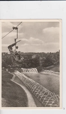 AK Stuttgart Gartenschau 1950 Seilbahn Sesselbahn über den Wasserspielen - Bild 1 von 2