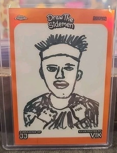 2023 Topps Chrome Sidemen Draw The Sidemen VIK by JJ Orange /19 - Picture 1 of 3