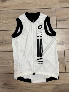 Assos NS Super Leggera Sleeveless Cycling Bike Jersey Size M Vest white black - Picture 1 of 7
