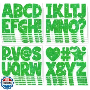 216 Pcs Bulletin Board Letters 24 Sheets Large Letter Stickers Glitter 4 Inch - Picture 1 of 5