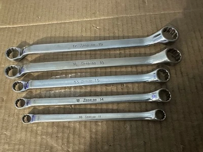 SNAP-ON TOOLS 5 PIECE METRIC DOUBLE BOX END 12 POINT WRENCH SET 10MM - 19MM USA - Image 1 of 4