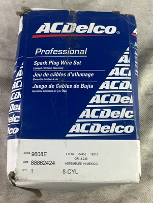 9608E AC Delco Spark Plug Wire Set fits; Chevrolet Monte Carlo 1987-1988 - Imagem 1 de 4