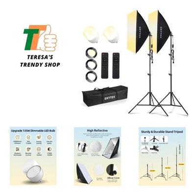 Комплект освещения софтбокс 2 упаковки, 20x28 дюймов софтбокс |обновление 135 Вт 2700-6400K 100 В-240... - Изображение 1 из 4