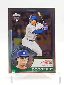 Tarjeta de novato Mitchell & Ness #83-7 James Outman Dodgers 2023 Topps tapas cromadas - Imagen 1 de 2