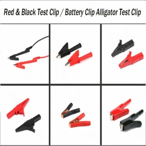 55-90mm Length Plastic Cover Pure Copper Alligator Test Clip 8-100A Charge Clamp - Picture 1 of 13