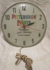 Vintage~Pittsburgh Paints~Electric Clock~Not Working - Picture 1 of 18
