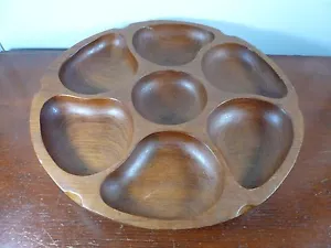Mangiatoia danese metà secolo Goodwood teak pigra Susan carosello 7 sezioni noci antipasto - Foto 1 di 7