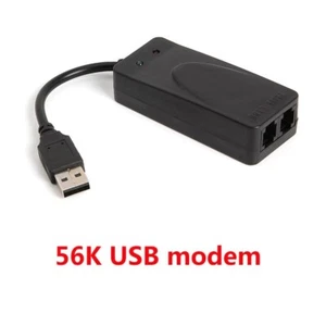 Dual RJ11 Ports USB 56K External Dial Up Voice Fax Data Modem for Win 7 8 10 - Picture 1 of 9
