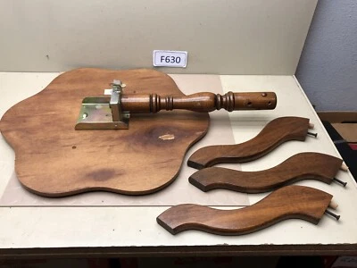 Vintage Wood Flip Tilt Top Tripod Pedestal Plant Stand Table - Image 1 of 4