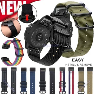 Correa de reloj de nailon de liberación rápida para Garmin Fenix 7 7X 7S 6 6X 6S Plus - Imagen 1 de 29